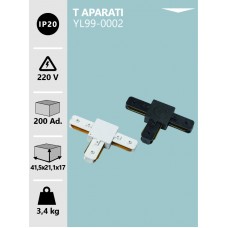 MONOFAZE T BAĞLANTI APARATI SİYAH